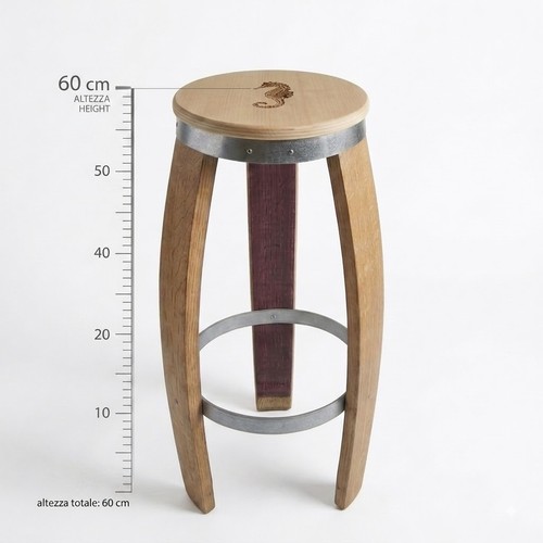 Botte sgabello doghe rovere - botte,